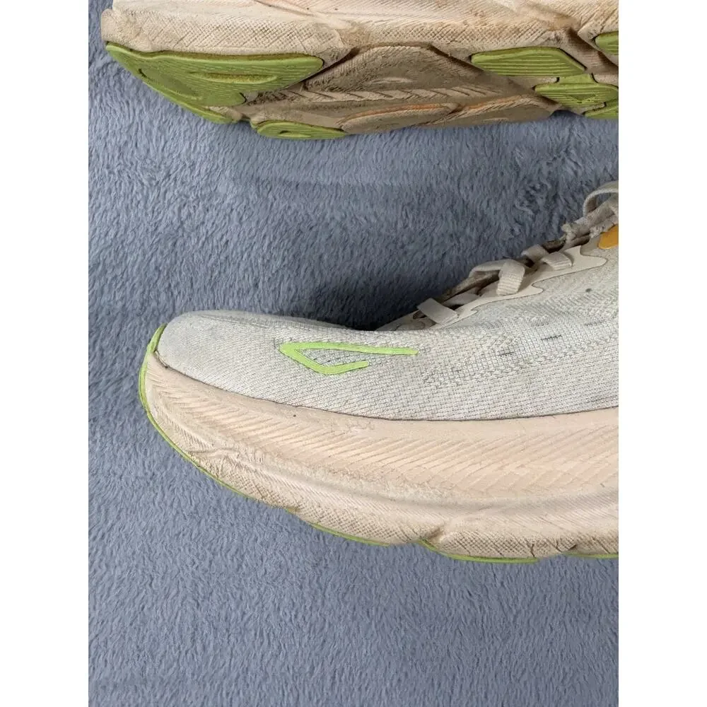 Hoka Clifton 9 Womens Size 9.5B Running Shoes Cream Orange Athletic